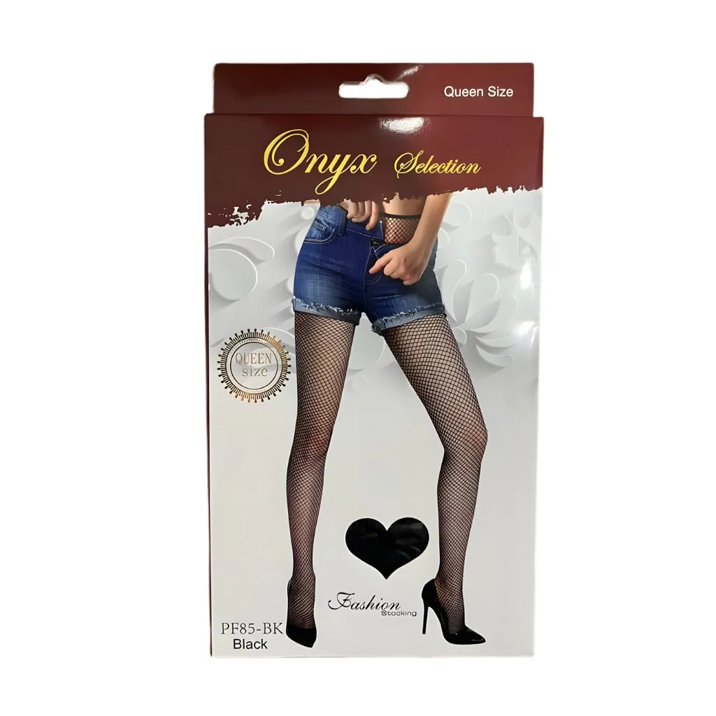 Onyx Selection Plain Fishnet Pantyhose 6CT