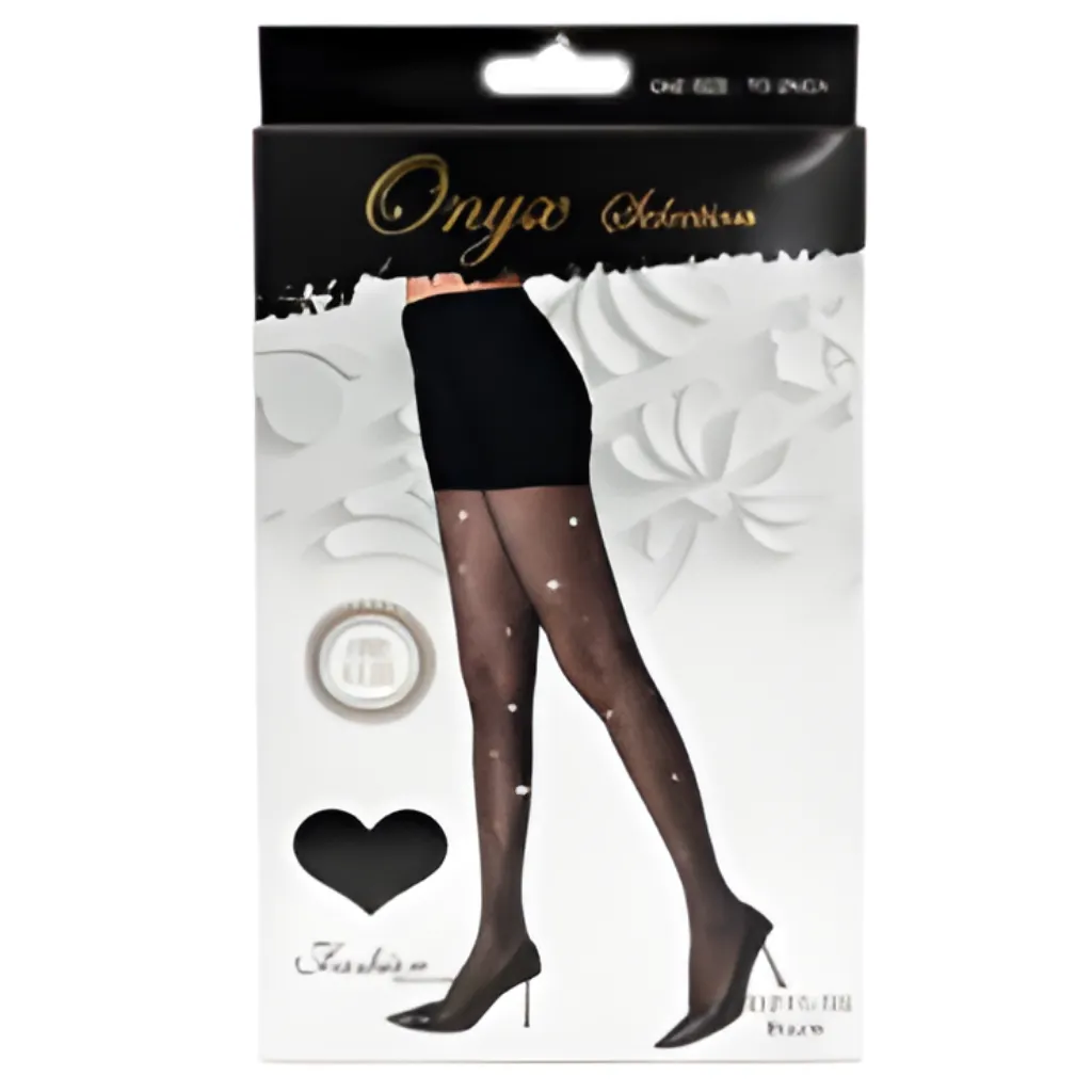 [DF95-BK] Onyx Selection Fishnet Pantyhose with Diamond 6CT (One Size, Black)