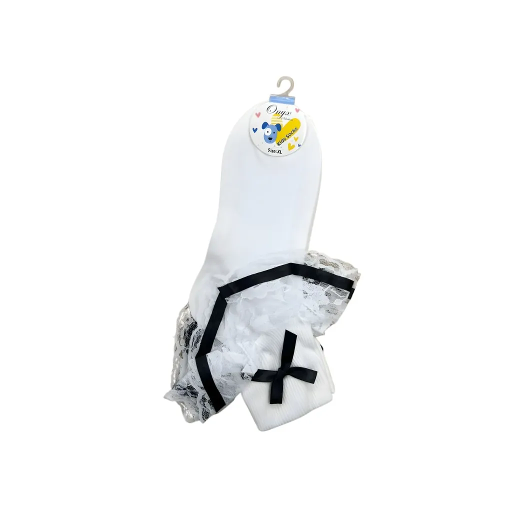 Onyx Selection Ruffle Socks 12CT