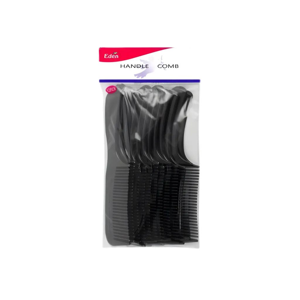 [702] Unbreakable Handle Comb 12CT (Black)