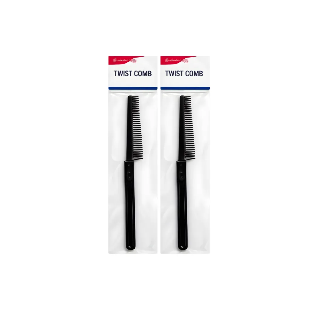 [39212] Individually Packed Twist Comb 12CT (Black)