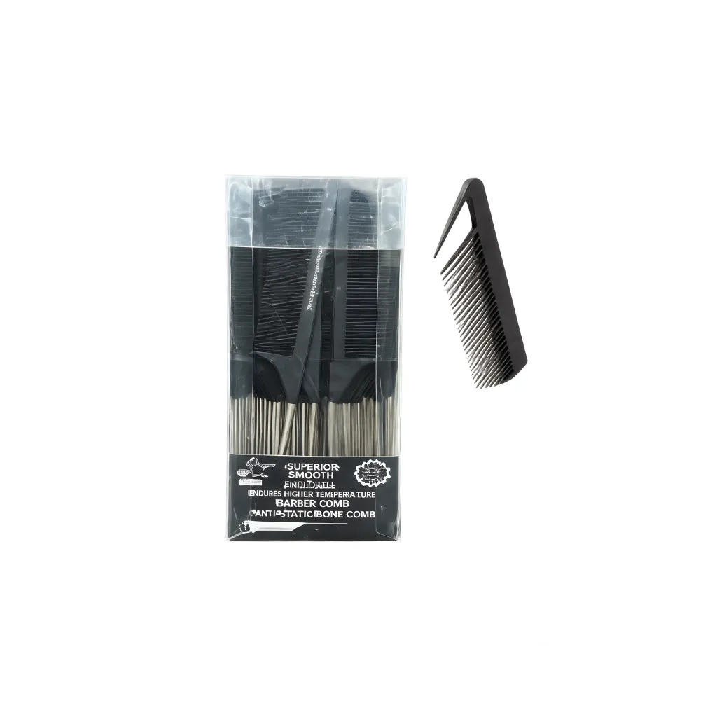[CB200] Parting Comb with Pin Tail - Anti Static Comb 72CT (Black)