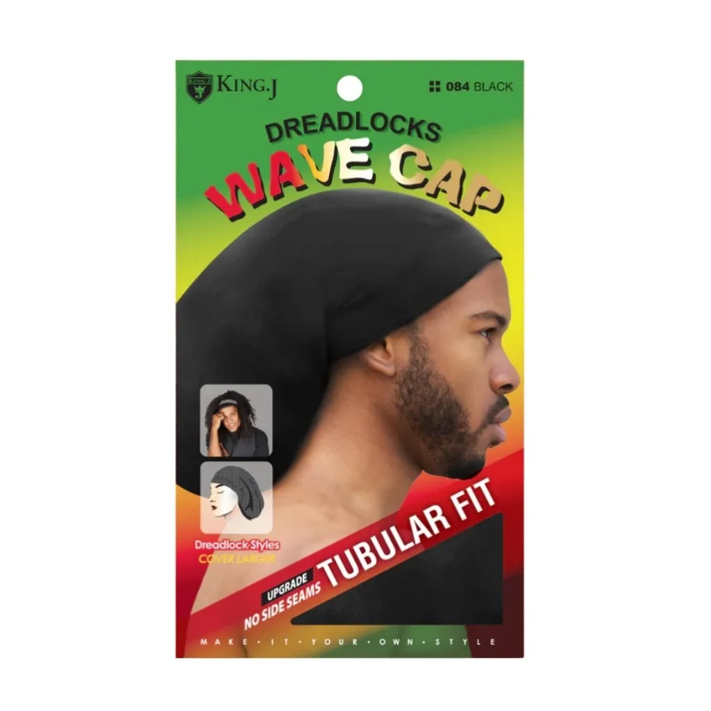 [K084] Dreadlock Wave Cap 12CT (Black)