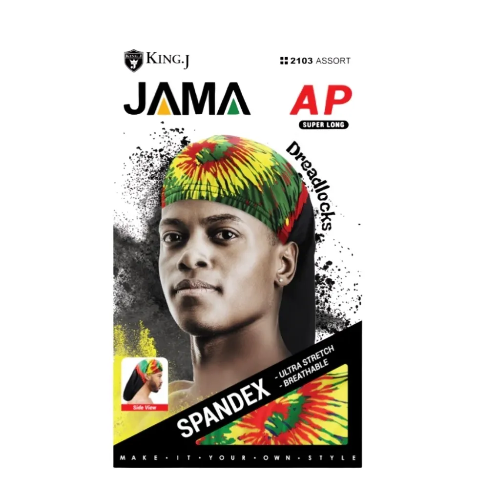[K2103] JAMA Spandex Dreadlocks Cap - Super Long 12CT