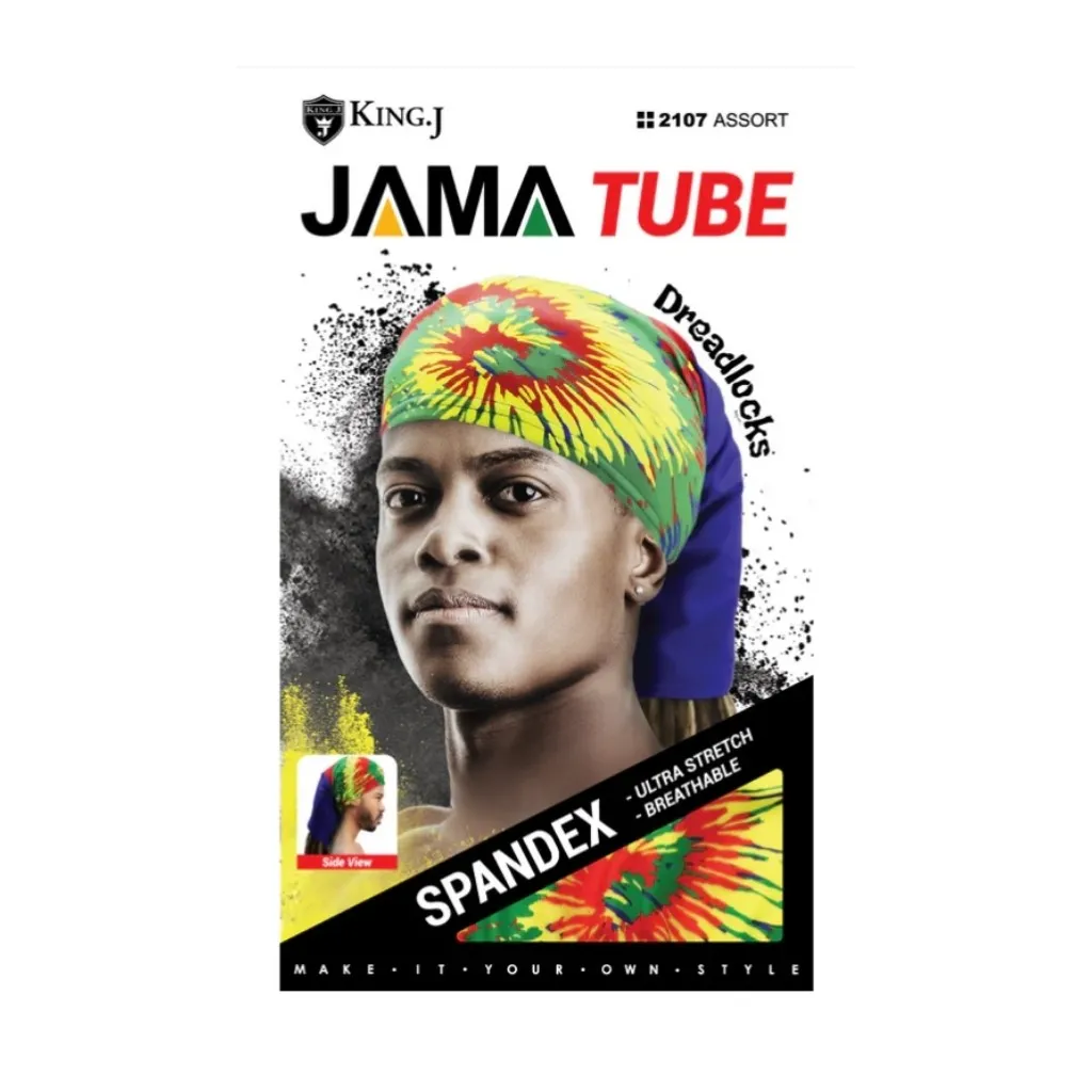 [K2107] JAMA Spandex Dreadlocks Cap - Tube 12CT