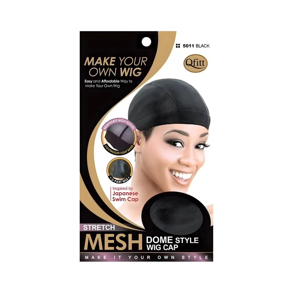 [Q5011] Mesh Wig Cap Dome Style 12CT (Black)