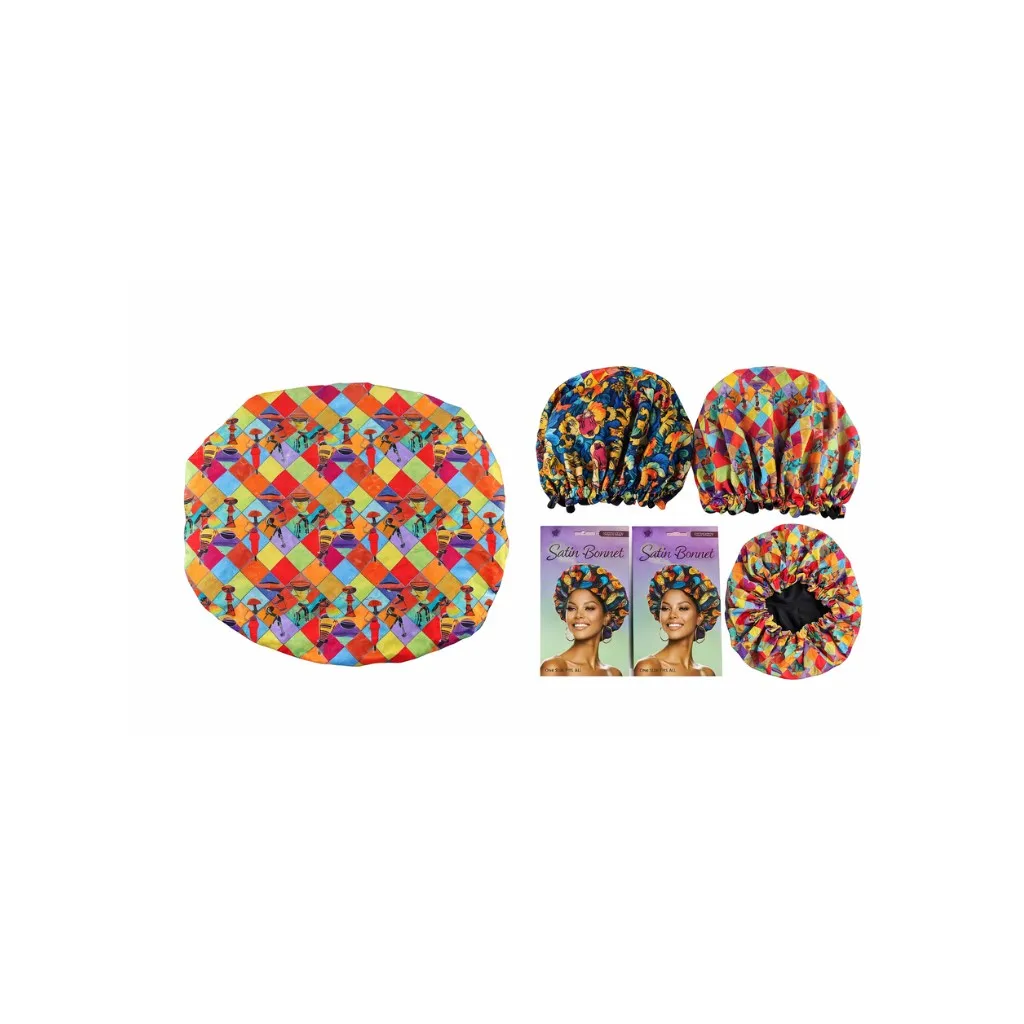 Silky Bonnet for Thick & Curly Hair 12CT
