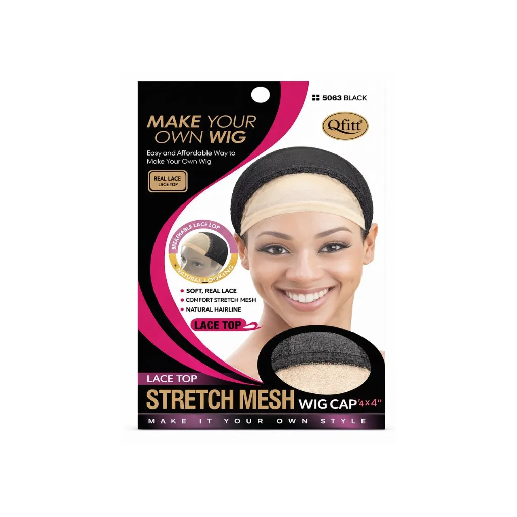 [Q5063] Stretch Mesh Wig Cap 12CT (Lace Top)
