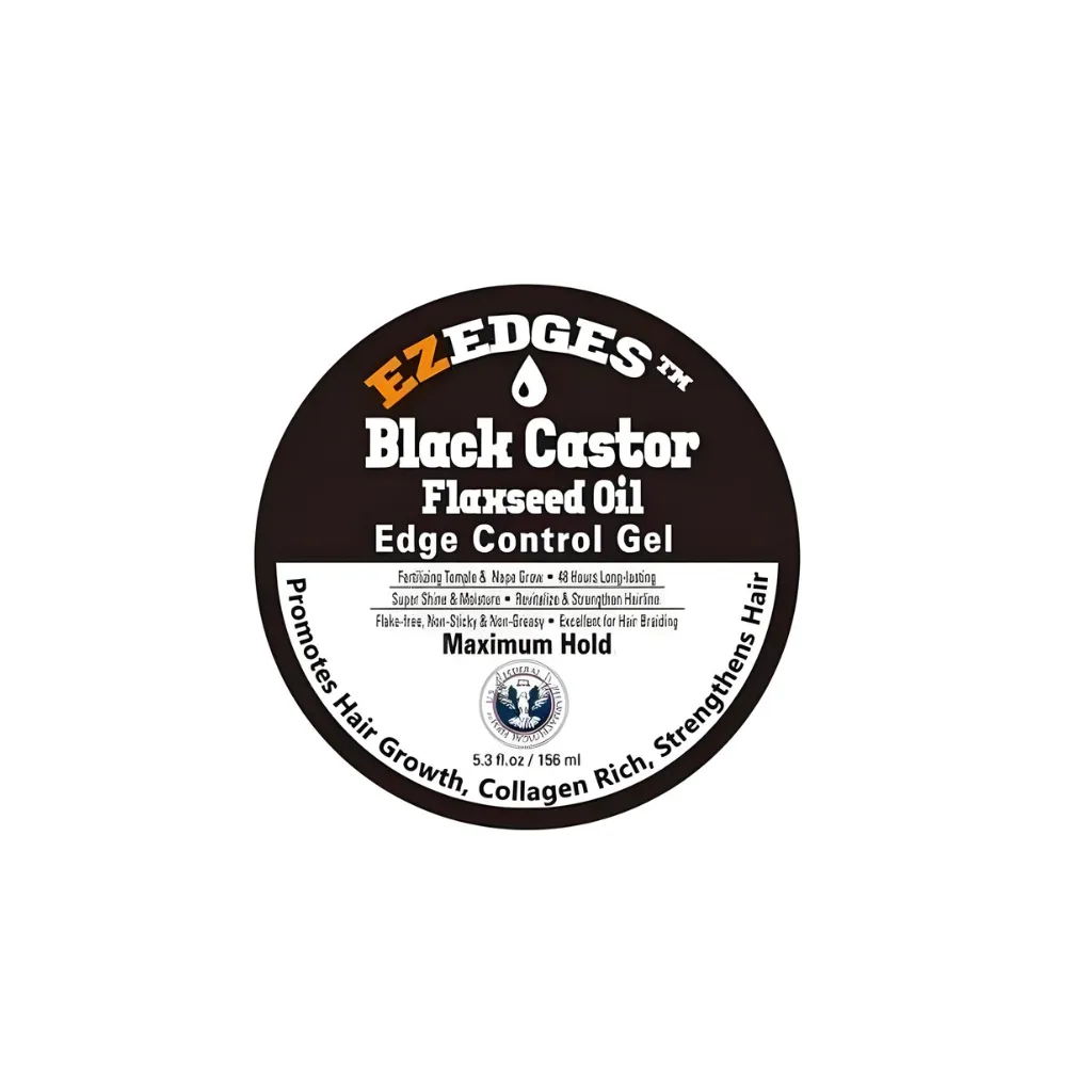 [EZ053BCF] EZ Edges Edge Control 12CT - Jar (5.3oz, Black Castor & Flaxseed)
