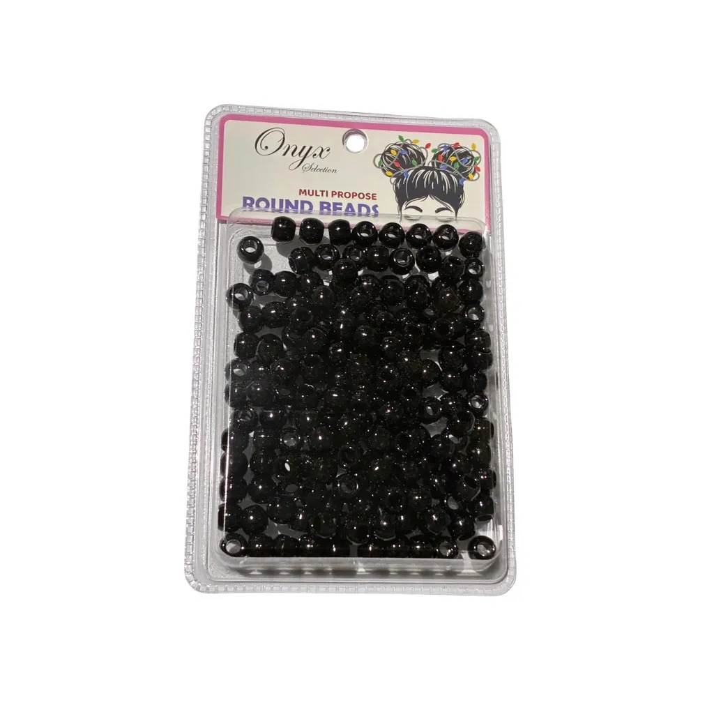 [MB-10003] Hair Beads Medium Size 12CT (Black)