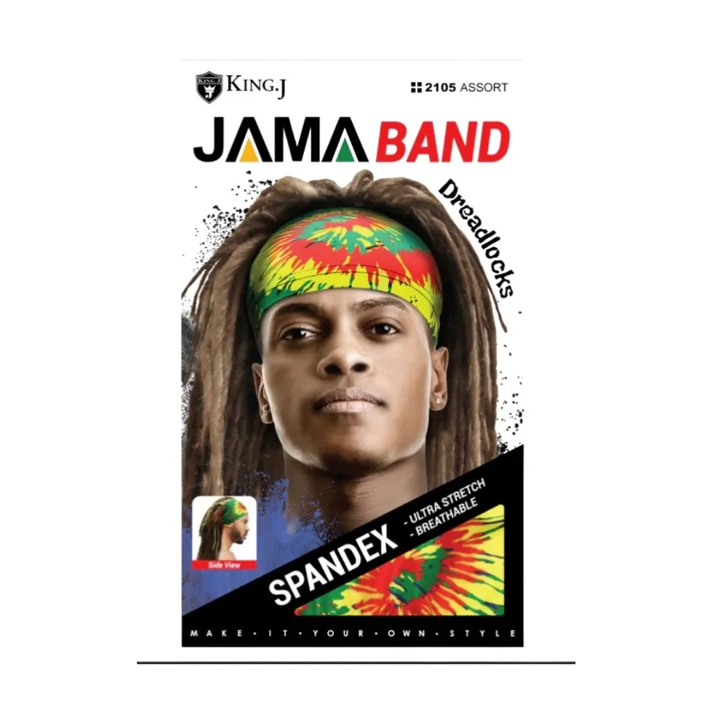 [K2105] JAMA Spandex Dreadlocks Cap - Band 12CT
