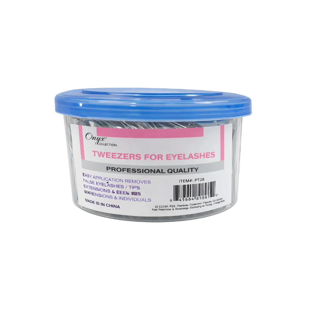 Onyx Selection Eyelashes Tweezer 36CT