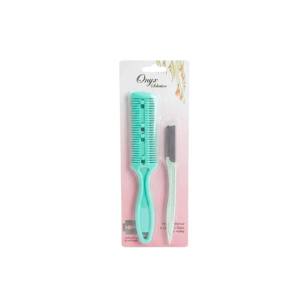 Onyx Selection Razor Comb with Eyebrow Razor 12CT