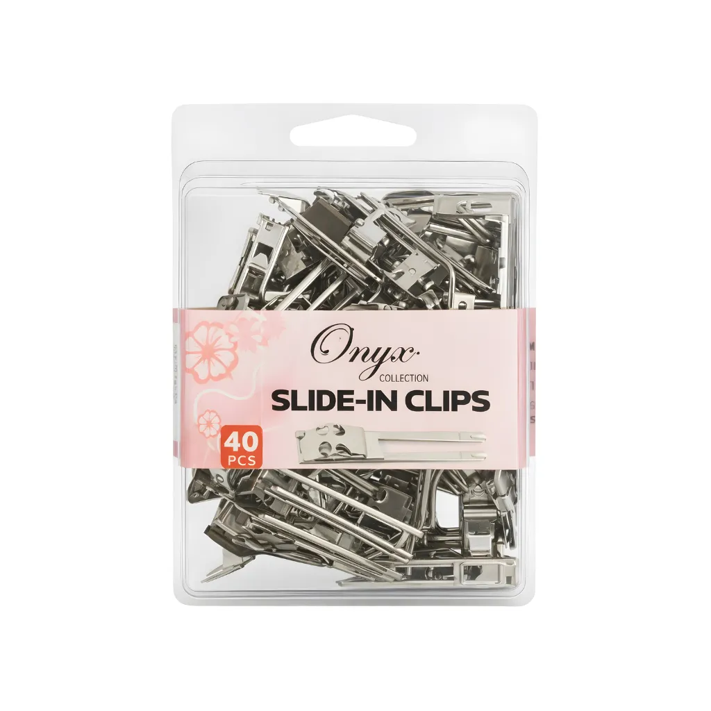 Onyx Selection Slide-In Clips 40CT / PK , 20PK  / Box