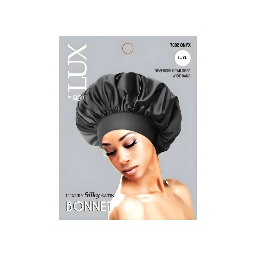 [Q7002] Silk Bonnet 6CT (XL, Black)