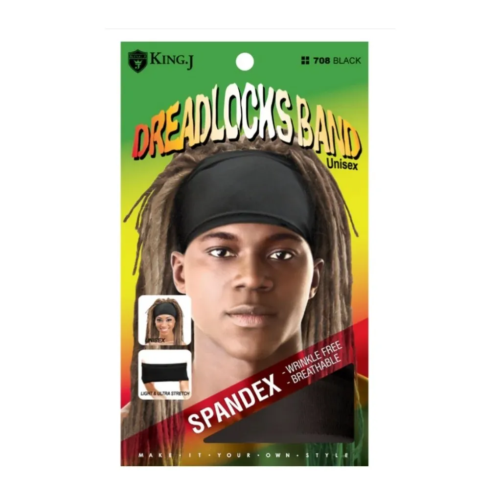 [K708] Span Dreadlocks Band 12CT (Black)