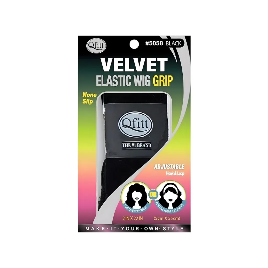 [Q5058] Velvet Wig Grip 12CT (Black)