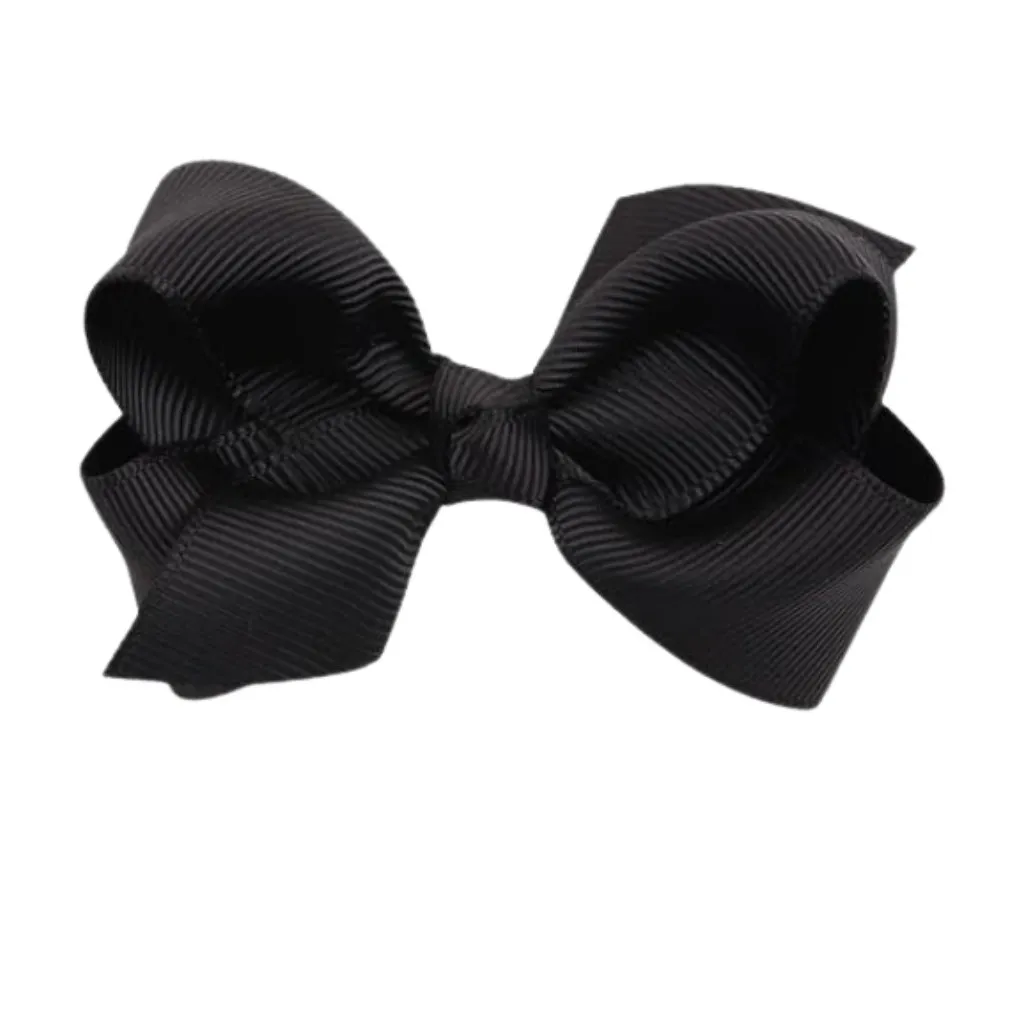 [HB1000BK] Onyx Selection Hair Bows 12CT (Black, Jumbo)