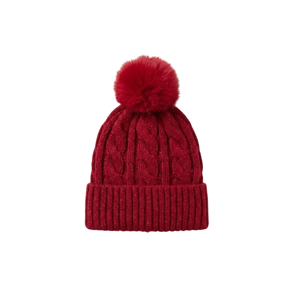 Onyx Selection Pom-Pom Knit Beanie 6CT