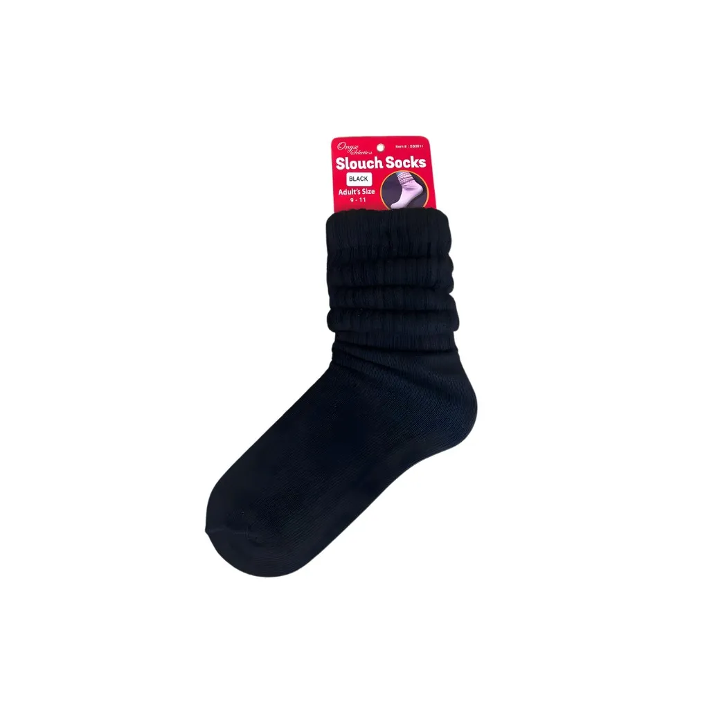 [OS911-BK] Onyx Selection Slouch Socks 12CT (9-11, Black)