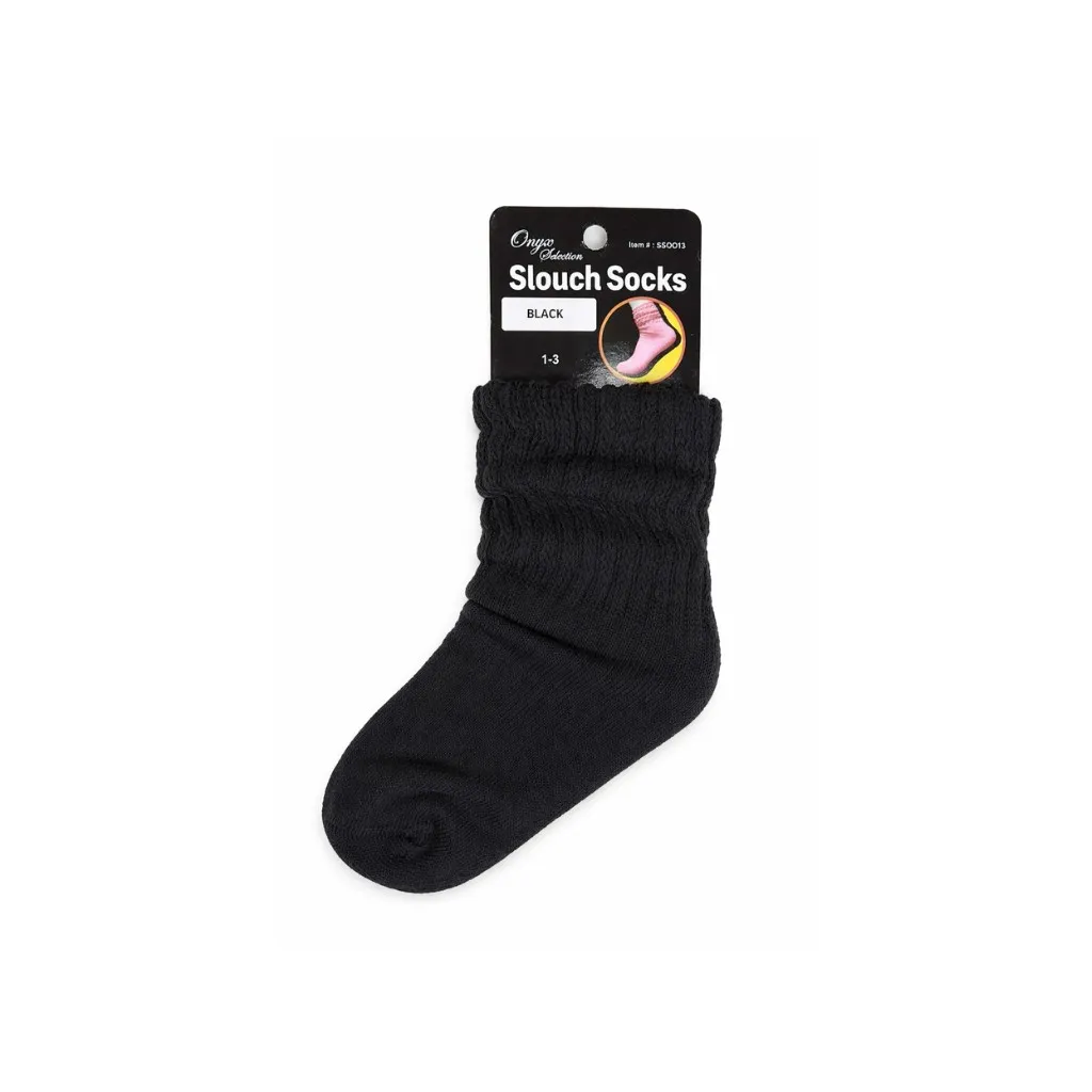 Onyx Selection Slouch Socks 12CT