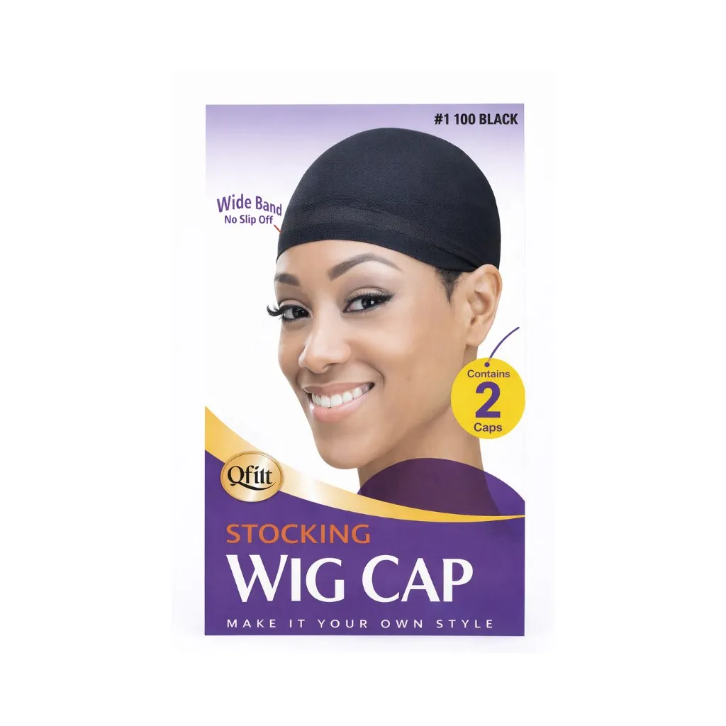 [Q100] Stocking Wig Cap (2PCS) 12CT (Black)